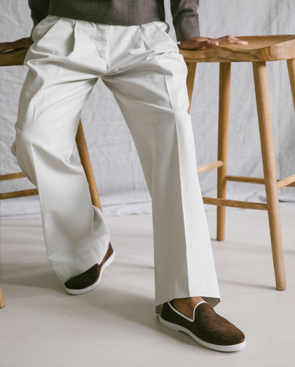 Angarde Chausson Homme Mocha En Cuir
