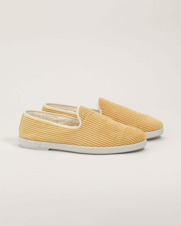 angarde Chausson homme velours jaune