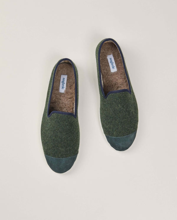 Angarde Chausson Homme Vert Marine