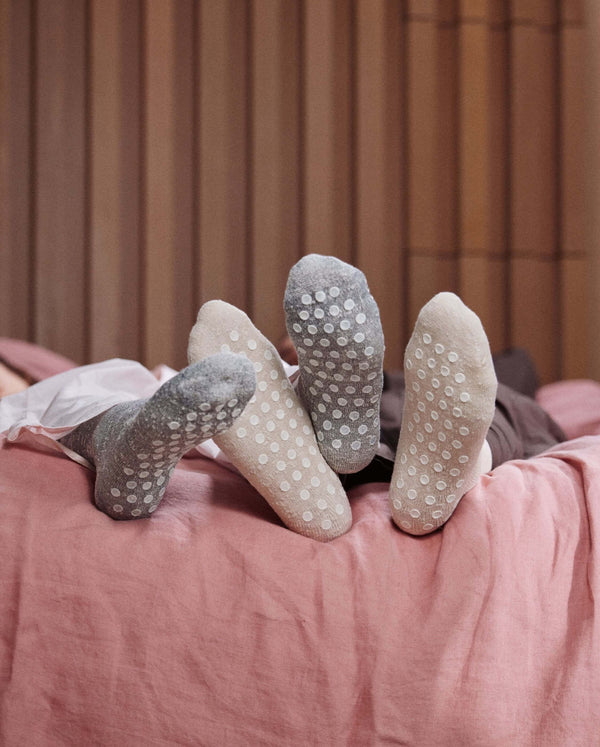 Angarde Chaussons-Chaussettes Homme Rose Poudré