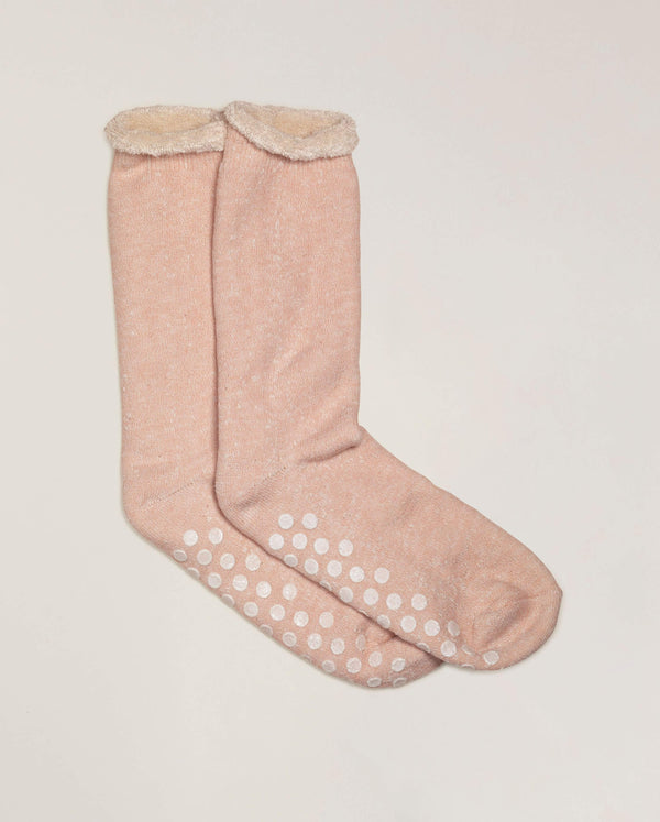 angarde Chaussons-Chaussettes homme rose poudré