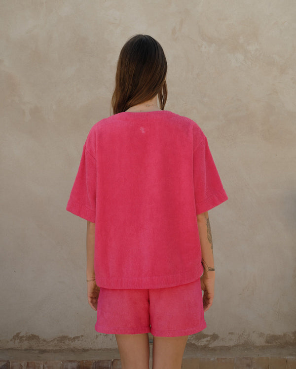 Angarde Chemise Femme Fuchsia De Coton Bio
