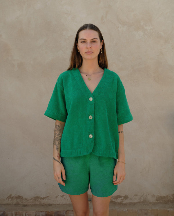 Angarde Chemise Femme Vert De Coton Bio