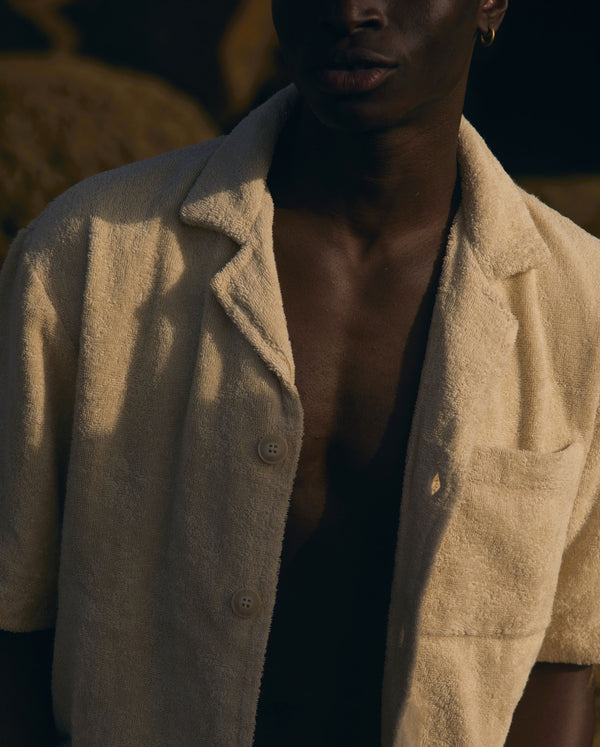Angarde Chemise Homme Beige De Coton Bio