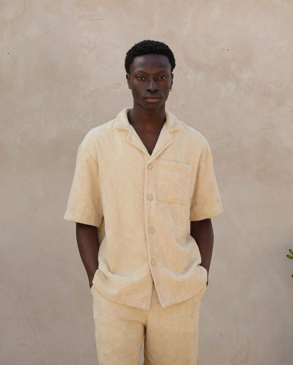 angarde Chemise homme beige de coton bio