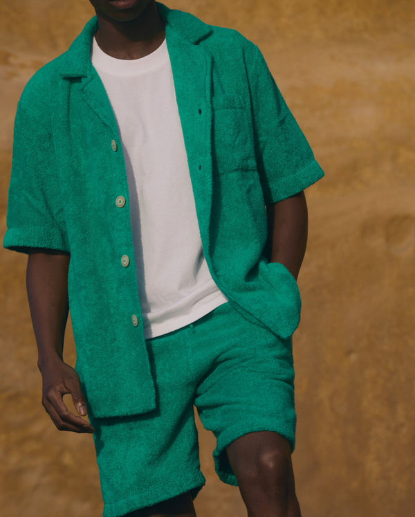 Angarde Chemise Homme Vert De Coton Bio