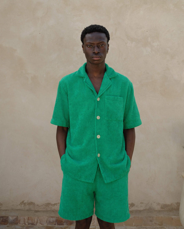 Angarde Chemise Homme Vert De Coton Bio