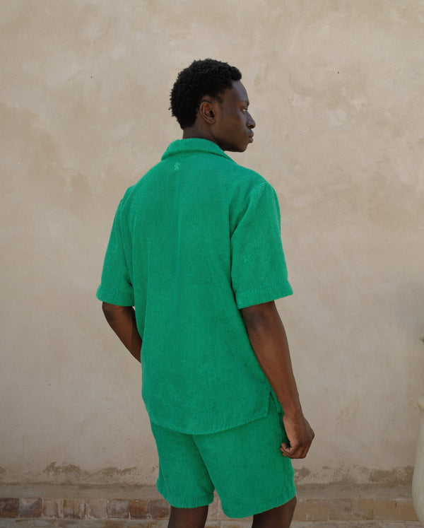 Angarde Chemise Homme Vert De Coton Bio