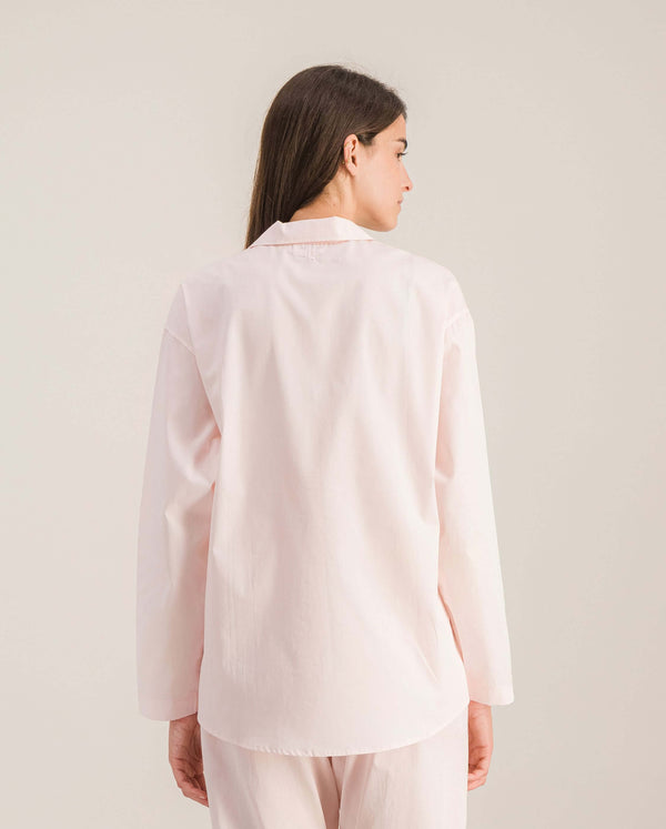Angarde Chemise Pyjama Femme Uni Rose