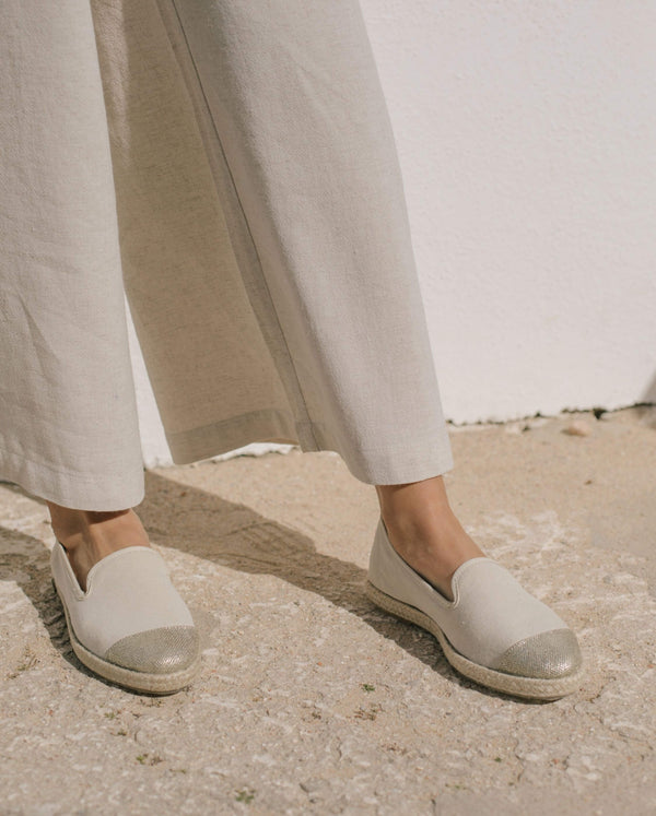 Angarde Espadrille Femme Beige Doré