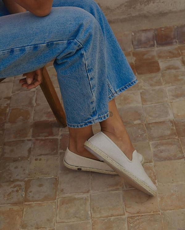 Angarde Espadrille Femme Beige En Lurex