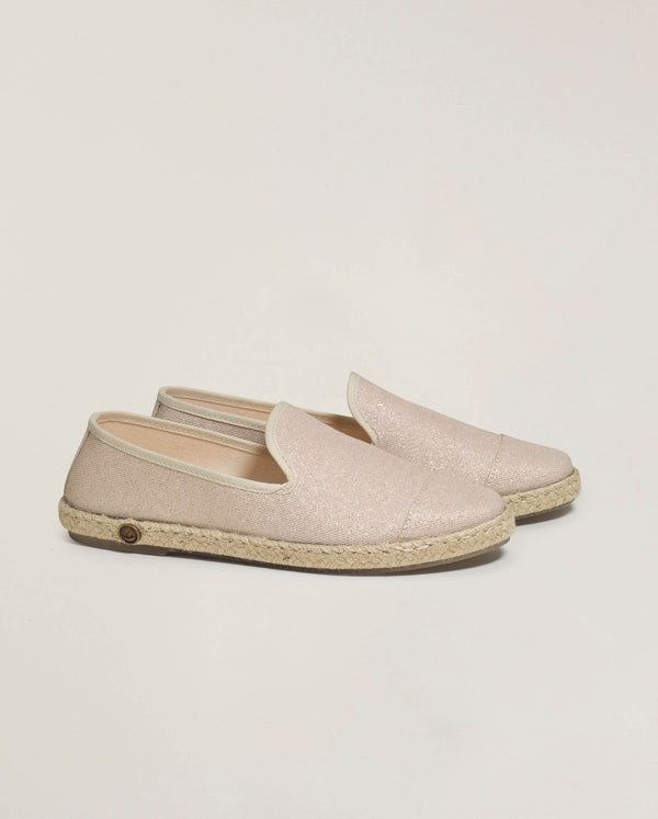 angarde Espadrille femme beige en lurex