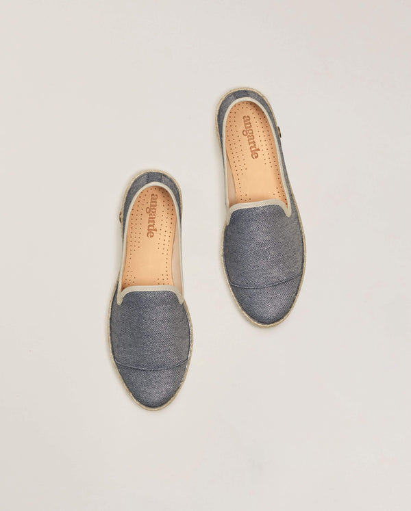 Angarde Espadrille Femme Marine En Lurex