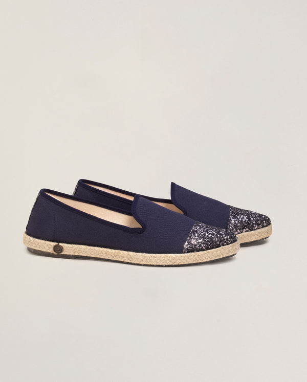 angarde Espadrille femme marine paillettes