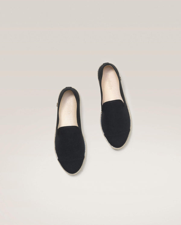 Angarde Espadrille Femme Noir Passepoil Noir
