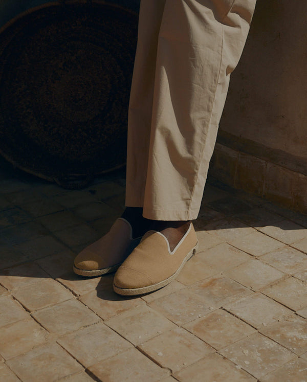 Angarde Espadrille Homme Coton Beige
