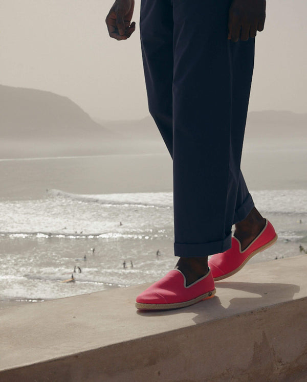 Angarde Espadrille Homme Coton Fuchsia