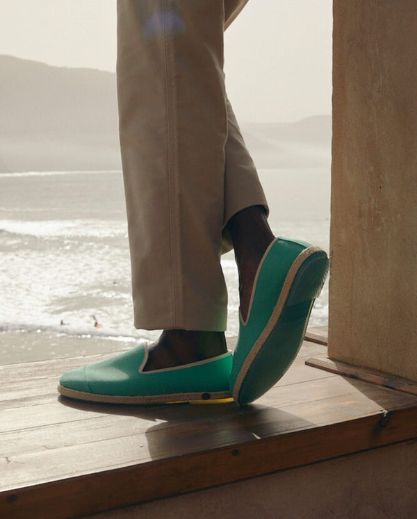 Angarde Espadrille Homme Coton Menthe