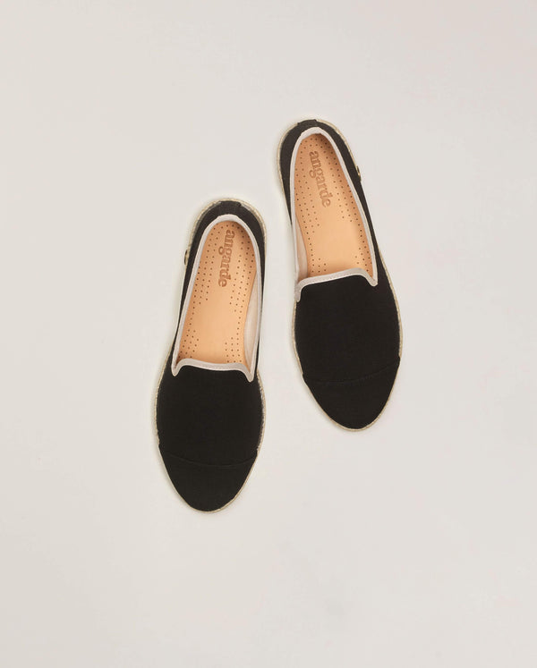 Angarde Espadrille Homme Coton Noir