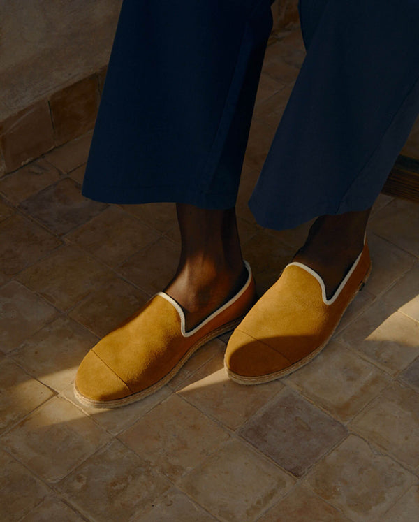 Angarde Espadrille Homme Cuir Camel