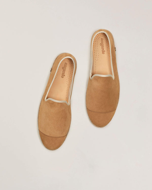Angarde Espadrille Homme Cuir Camel