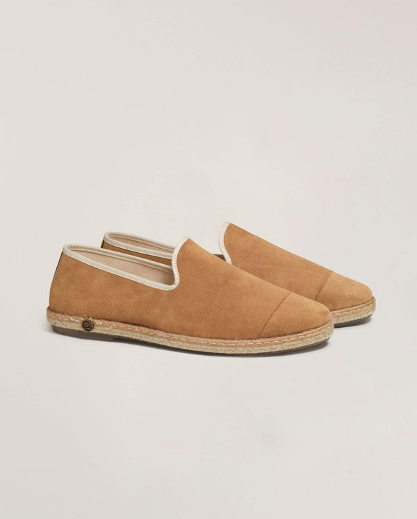 angarde Espadrille homme cuir camel