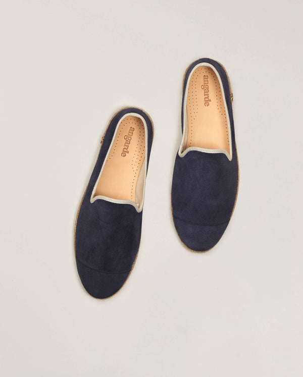 Angarde Espadrille Homme Cuir Marine
