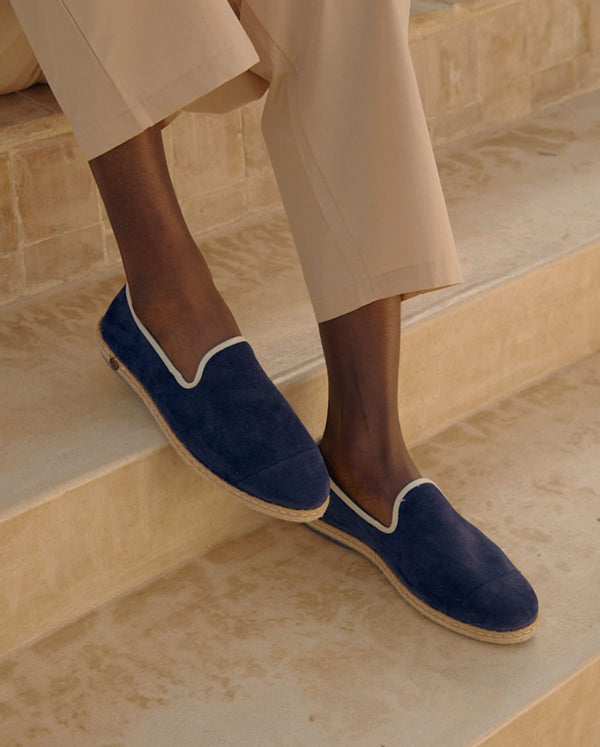 angarde Espadrille homme cuir marine