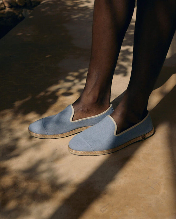 Angarde Espadrille Homme Denim Bleu Délavé