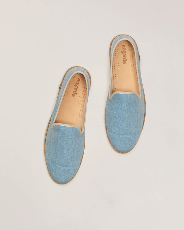 Angarde Espadrille Homme Denim Bleu Délavé