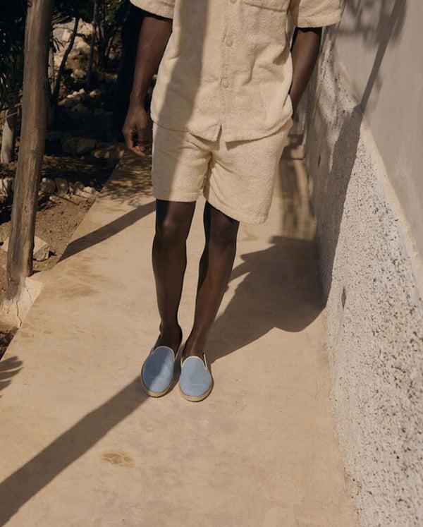 Angarde Espadrille Homme Denim Bleu Délavé