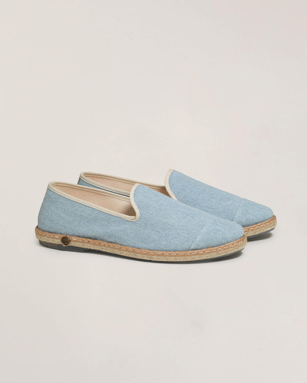 angarde Espadrille homme denim bleu délavé