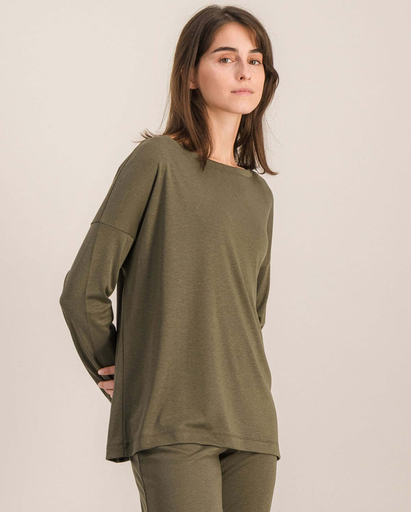 Angarde Haut De Pyjama Femme Uni Matcha
