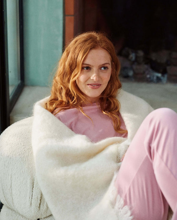 Angarde Haut De Pyjama Femme Uni Vieux Rose