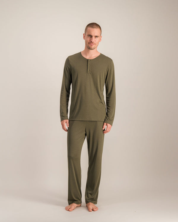 Angarde Haut De Pyjama Homme Uni Matcha