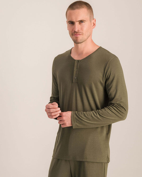 angarde Haut de pyjama homme uni matcha