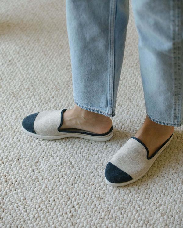 Angarde Mule Femme Beige Marine