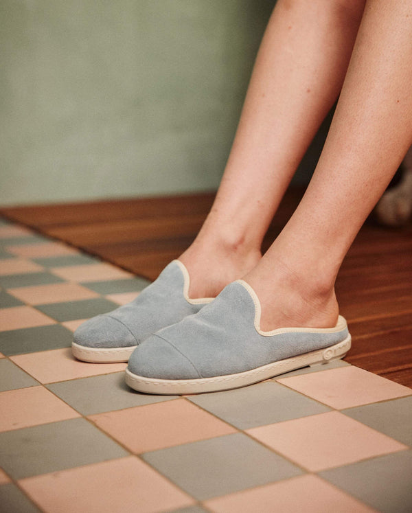 Angarde Mule Femme Ciel En Cuir