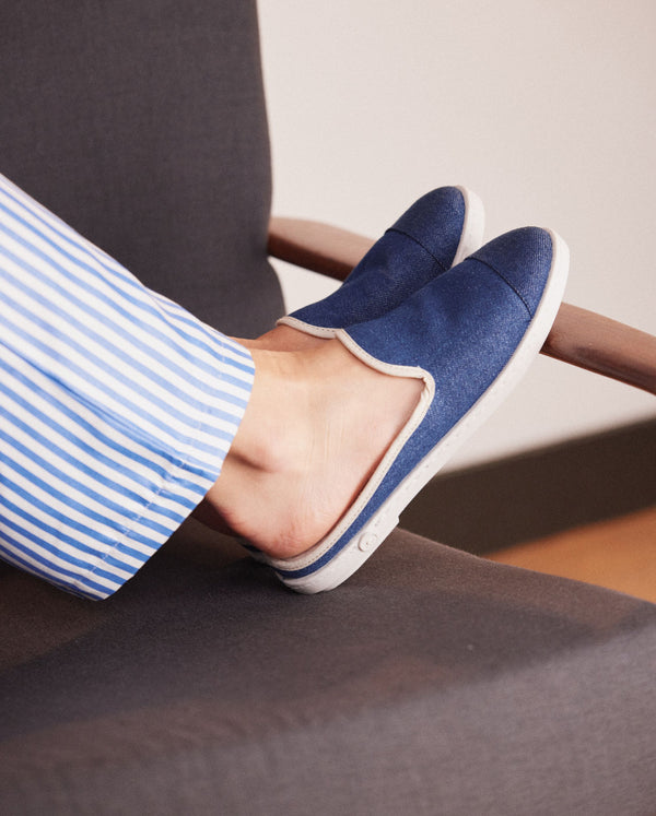 Angarde Mule Femme Denim Brut