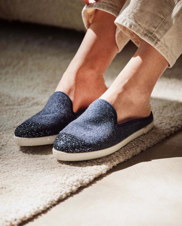 Angarde Mule Femme Marine Paillettes