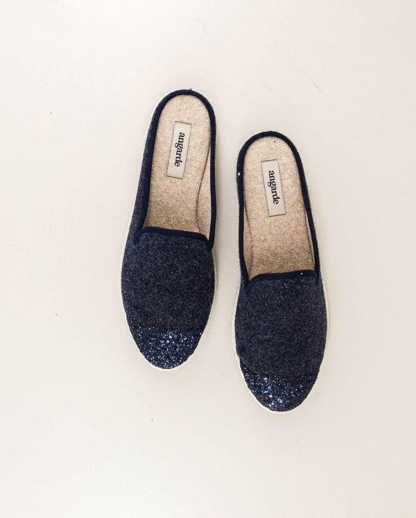 Angarde Mule Femme Marine Paillettes