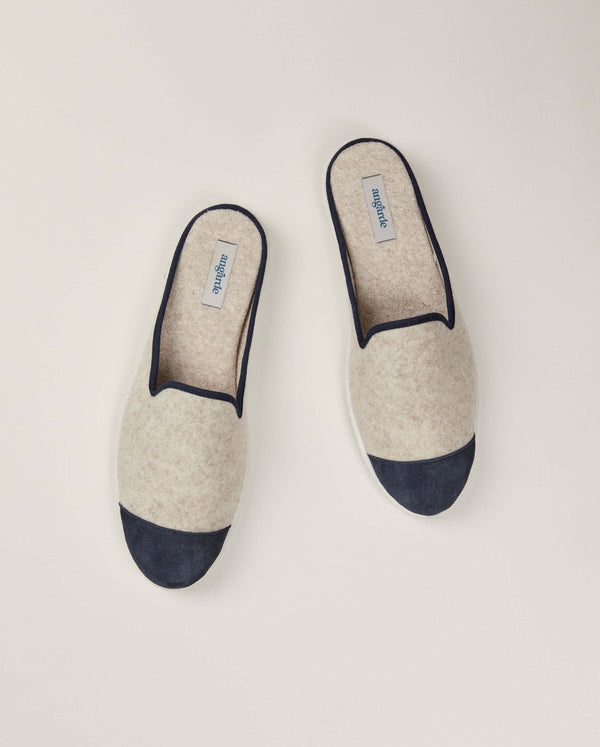 Angarde Mule Homme Beige Marine