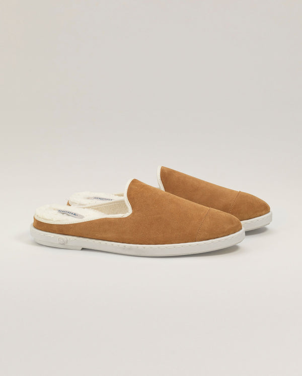 angarde Mule homme camel en cuir