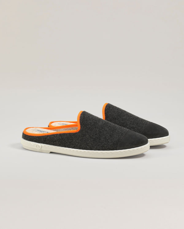 angarde Mule homme gris orange fluo
