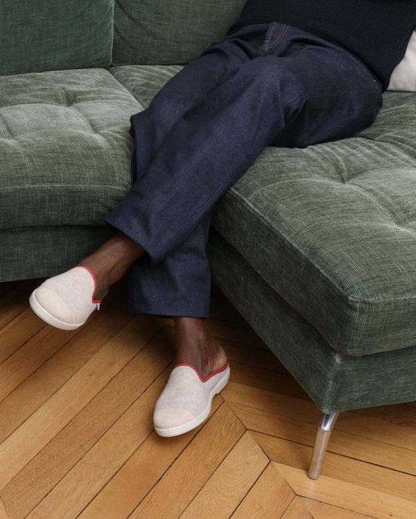 Angarde Mule Homme Laine Grand Amour