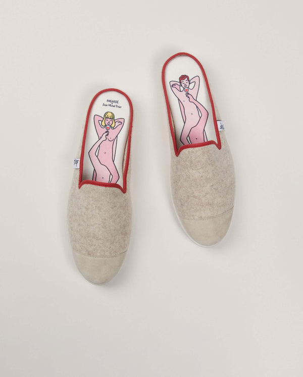 angarde Mule homme laine Grand Amour