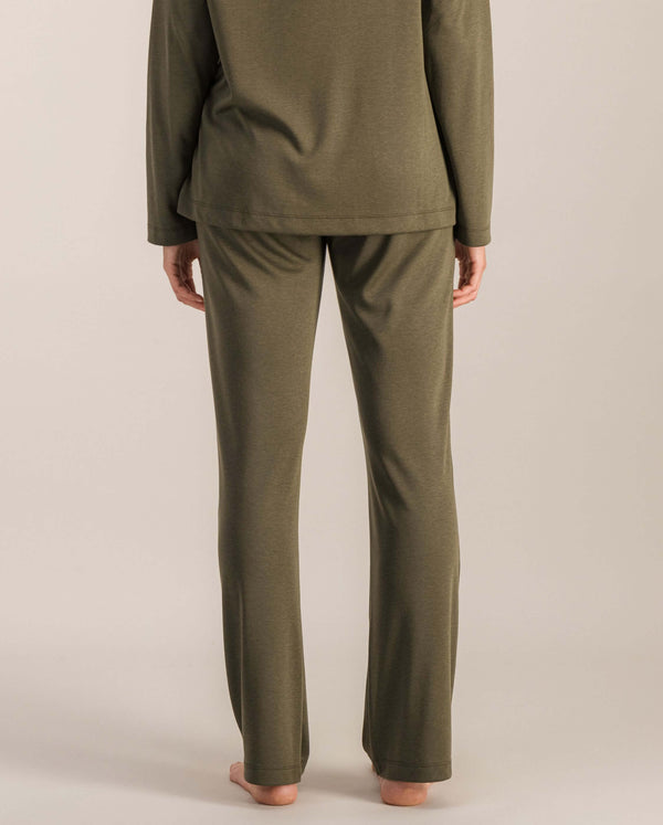 Angarde Pantalon Pyjama Femme Uni Matcha En Tencel