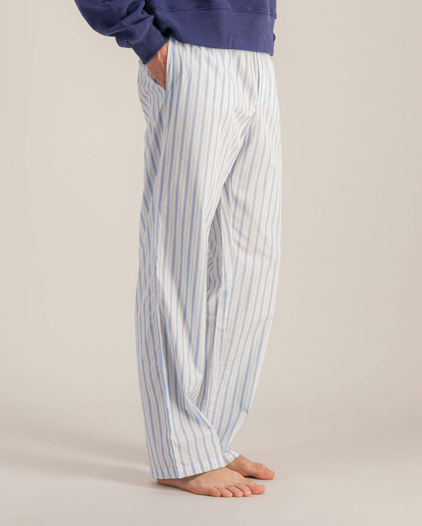 Angarde Pantalon Pyjama Homme à Rayures Bleu