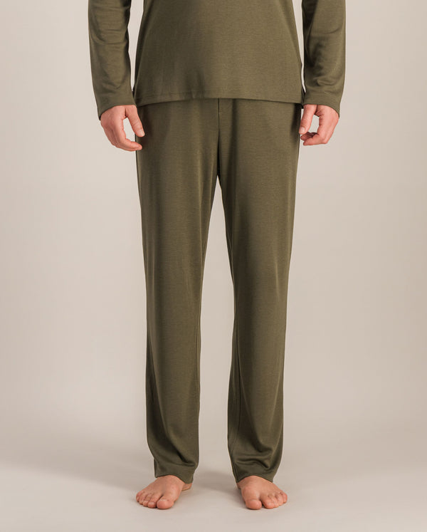 Angarde Pantalon Pyjama Homme Uni Matcha En Tencel
