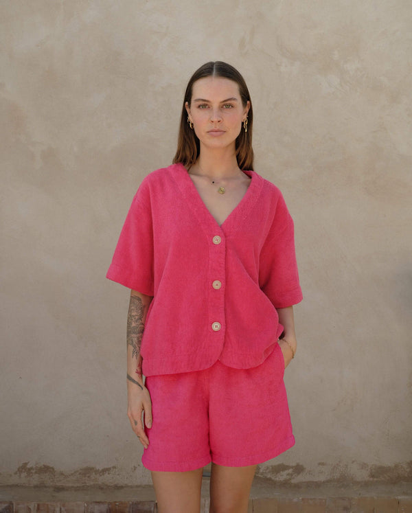 Angarde Short Femme Fuchsia De Coton Bio